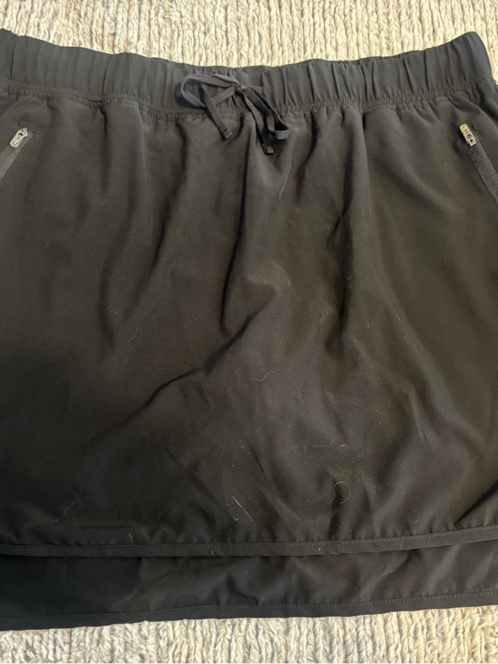 ZeroXposur Black Athletic Skirt with Drawstring